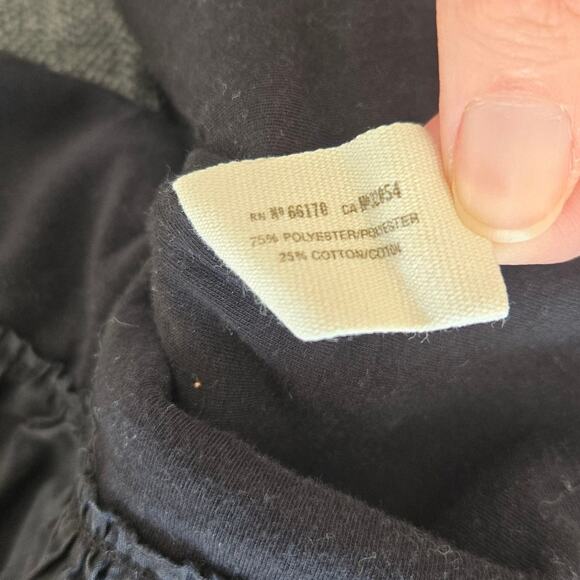 Anthropologie Military Jacket Herringbone Ruffle Hem Structured Black Women 4 - Picture 11 of 12